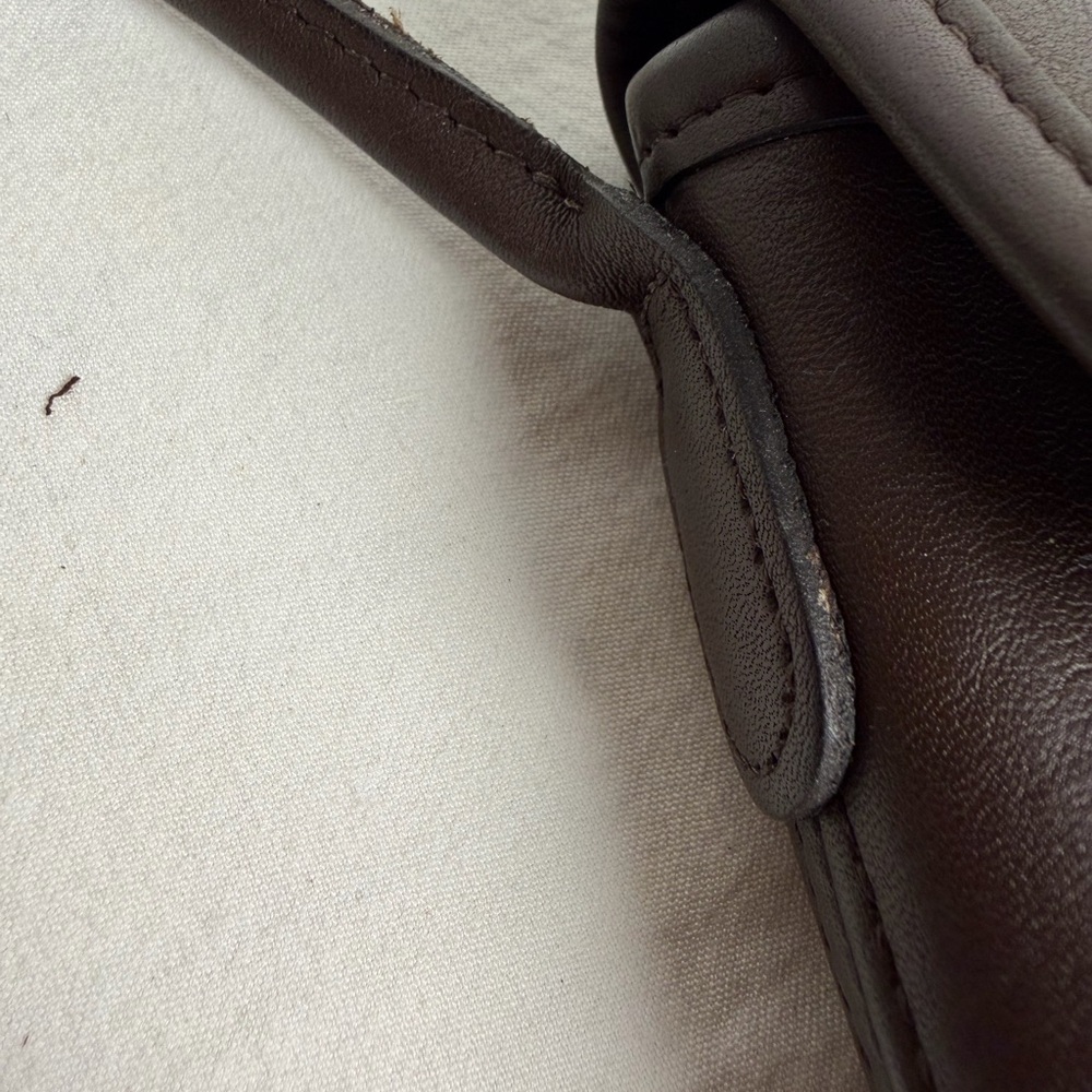 Coach Tango Flap Dark Brown Leather Crossbody Bag Hangtag Silver Hardware 1998 - Picture 15 of 16